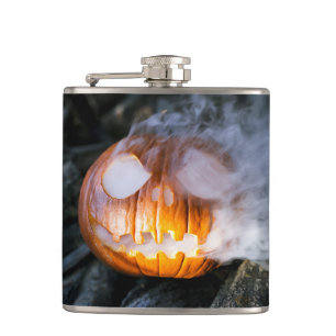 Flasques La tête Jack-o-Lantern d'un cavalier sans tête