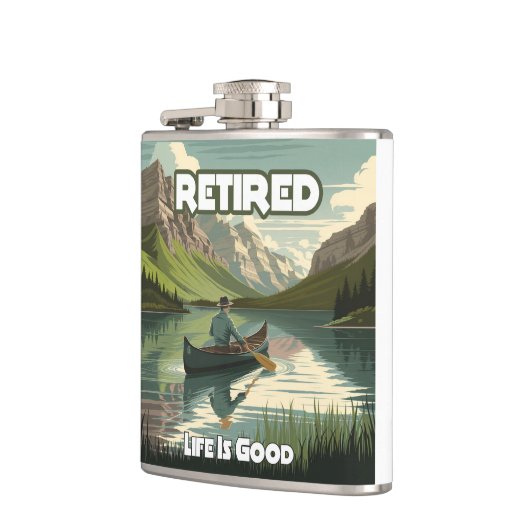 Flasques La vie à la retraite est bon canot (Gauche)