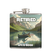 Flasques La vie à la retraite est bon canot (Devant)