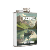 Flasques La vie à la retraite est bon canot (Droite)