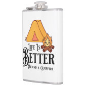 Flasques La vie est meilleure autour d'un feu de camp (Gauche)