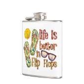 Flasques La vie est meilleure en tongs | Vibes d'été (Gauche)