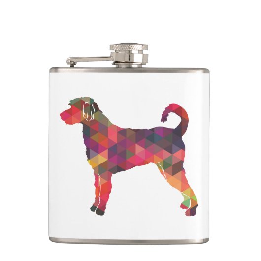 Flasques Labradoodle Chien race Silhouette Geo Multi (Devant)