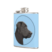 Flasques Labrador Retriever Black Peinture Original Chien A (Gauche)