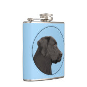 Flasques Labrador Retriever Black Peinture Original Chien A (Droite)
