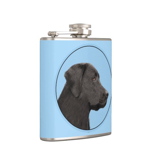 Flasques Labrador Retriever Black Peinture Original Chien A (Droite)