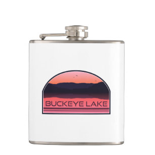 Flasques Lac Buckeye Ohio Red Sunrise