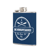 Flasques Lac Winnipesaukee NH ville personnalisée, nom, anc (Gauche)