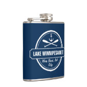 Flasques Lac Winnipesaukee NH ville personnalisée, nom, anc (Droite)