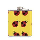 Flasques Ladybug 60s rétro cool rouge jaune (Dos)