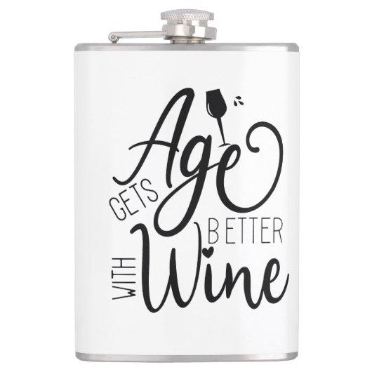 Flasques L'âge s'améliore avec le Vin (Devant)