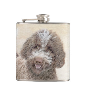 Flasques Lagotto Romagnolo Peinture - Cute Original Chien A