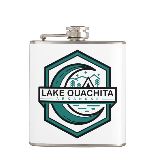 Flasques LAKE OUACHITA arkansas lune hexa (Devant)