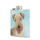 Flasques Lakeland Terrier Peinture - Cute Original Chien Ar (Gauche)