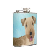 Flasques Lakeland Terrier Peinture - Cute Original Chien Ar (Droite)
