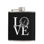 Flasques L'amour du chat sur le noir (Devant)