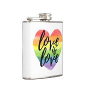 Flasques L'amour est l'amour| Coeur d'aquarelle arc-en-ciel (Droite)