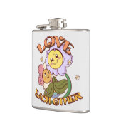 Flasques L'Amour L'Un L'Autre | Design floral lunaire (Gauche)