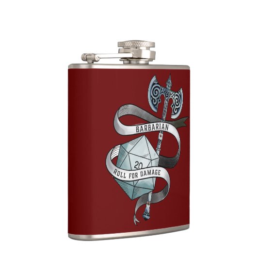 Flasques Lancer barbare pour les dégâts grande hache d20 (Droite)