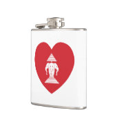 Flasques Laotian Erawan 3 Tête Elephant Coeur Drapeau (Gauche)