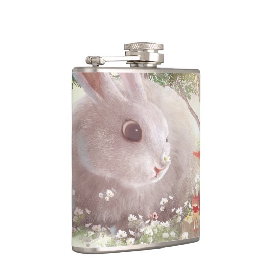 Flasques Lapin avec Fleurs (Droite)