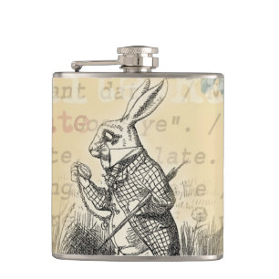 Flasques Lapin Blanc Aventures d'Alice au Pays des Merveill