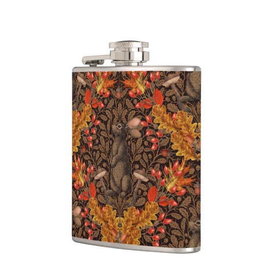 Flasques Lapin d'automne sur brun (Gauche)