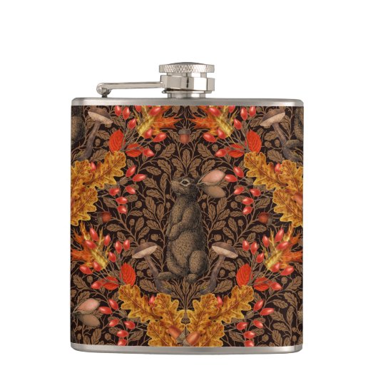 Flasques Lapin d'automne sur brun (Devant)