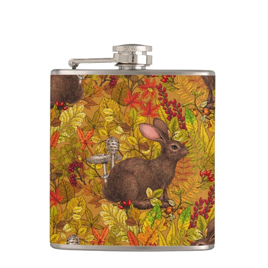Flasques Lapin d'automne sur ocre (Devant)
