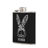 Flasques Lapin tribal noir et blanc (Gauche)