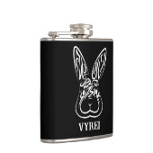 Flasques Lapin tribal noir et blanc (Droite)