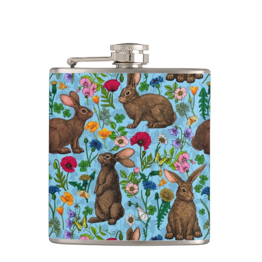 Flasques Lapins et fleur sauvage (Devant)