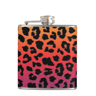 Flasques L'arc-en-ciel colore le motif d'empreinte de