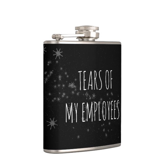 Flasques Larmes de mes employés Drôle Boss Cadeau Hip Flask (Droite)