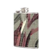 Flasques L'art Abstrait gris et rouge (Gauche)