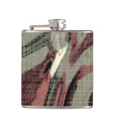 Flasques L'art Abstrait gris et rouge (Devant)