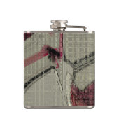 Flasques L'art Abstrait gris et rouge (Dos)