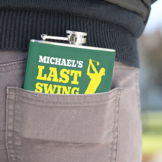 Flasques Last Swing Before the Ring Bachelor Party Flask (En situation)