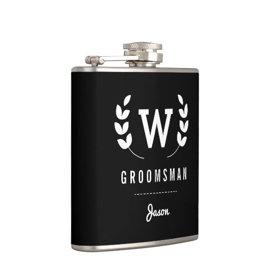 Flasques Laurel Monogram Groomsman (Droite)