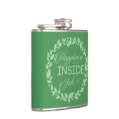 Flasques Le Bonheur Est Une Guirlande Verte À L'Intérieur D (Droite)