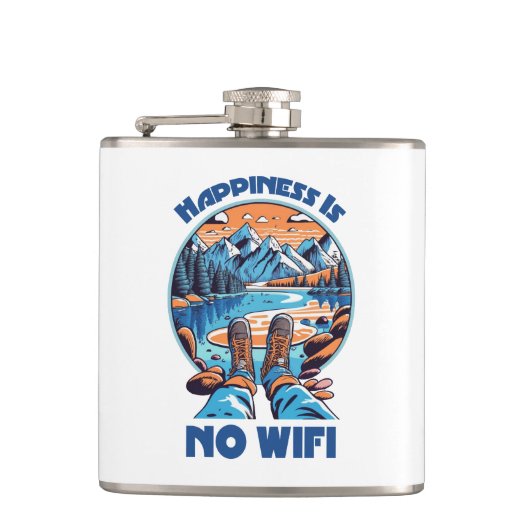 Flasques Le Bonheur N'Est Pas Une Source De Randonnée Wifi (Devant)