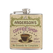 Flasques Le café-restaurant avec la tasse créent vos (Devant)