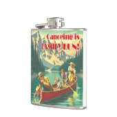 Flasques Le Canoë Est Un Plaisir Familial (Gauche)