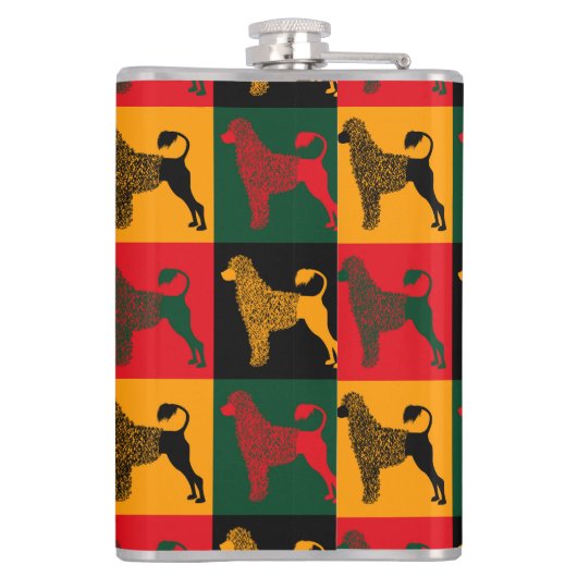 Flasques Le chien d'eau portugais intelligent (Dos)