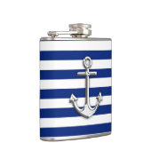 Flasques Le chrome comme l'Ancre sur le bleu marine barre (Droite)