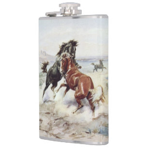 Flasques Le défi (combat Vintage de l'étalon)
