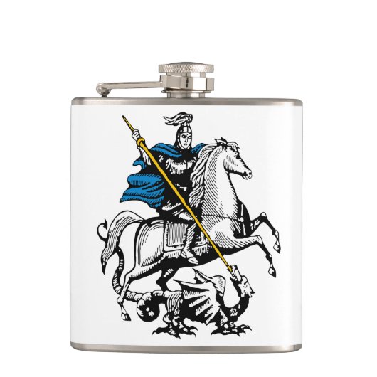 Flasques Le drapeau russe de Moscou symbole saint george (Devant)