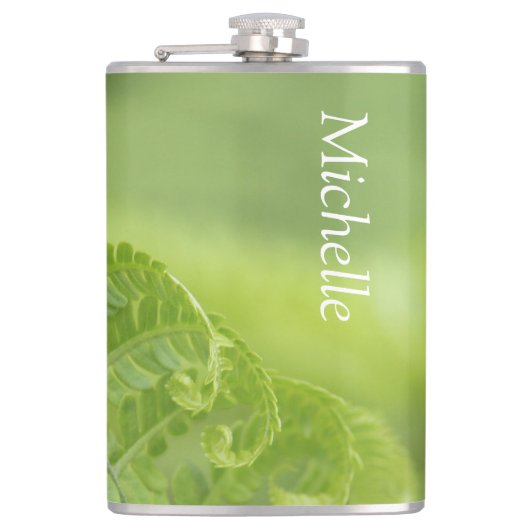 Flasques Le feuille de bordage de fougère, verdure, a (Devant)