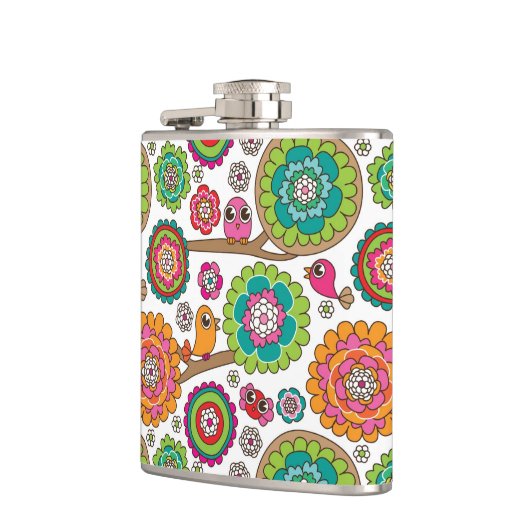 Flasques le griffonnage fleurit le motif d'arrière - plan (Gauche)