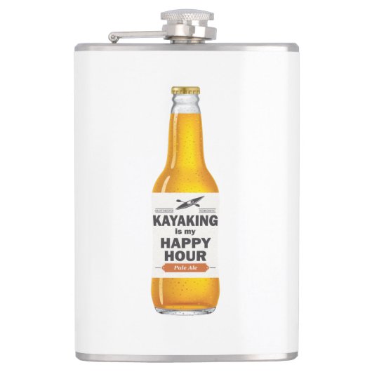 Flasques Le kayak est mon happy hour (Devant)